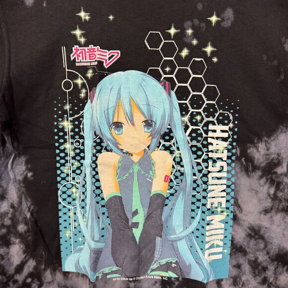 Hatsune Miku The Virtual Idol Chibi Style Anime Bleach Dye M - Picture 2 of 5